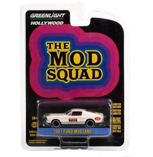 GreenLight #44960-A 1967 Ford Mustang Fastback #55 — The Mod Squad