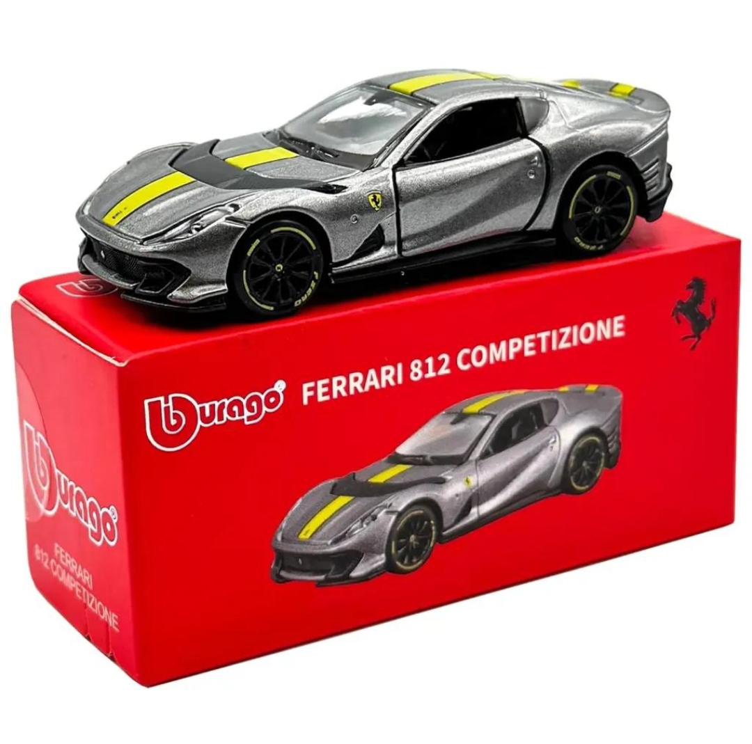 Ferrari 812 Competizione — Silver with Yellow Stripes